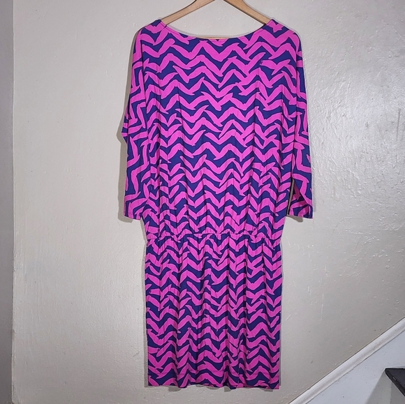 Lilly Pulitzer Pink and Blue Chevron Dress - Picture 2 of 5